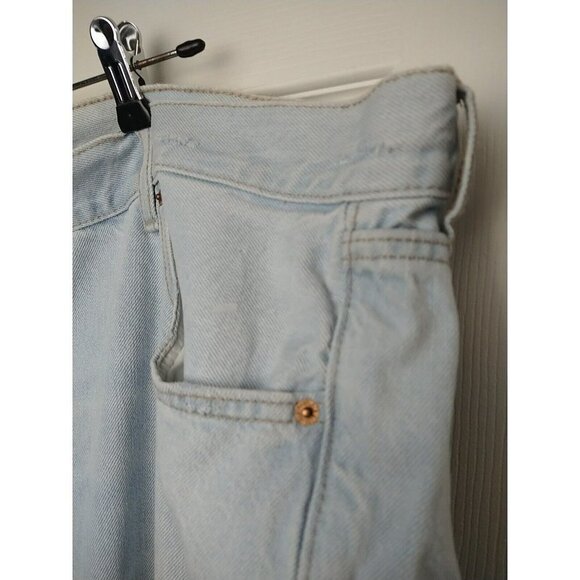 $ OLD Navy Women's Light Wash Slouchy Straight High Rise Distressed PantsSize 28 - Picture 10 of 16